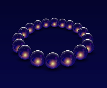 Necklace from space ballsのイラスト素材