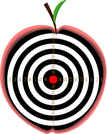 Darts in the form of an appleのイラスト素材