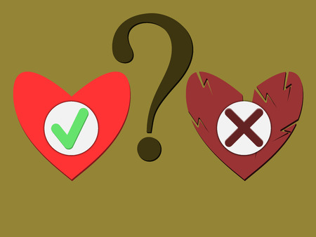 two buttons to select answers on the questionのイラスト素材