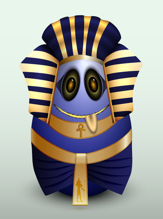 Egg young Prince of Egypt with a Golden girdle.のイラスト素材