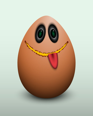 Toy in form of egg. Gullible, loyal fool.のイラスト素材