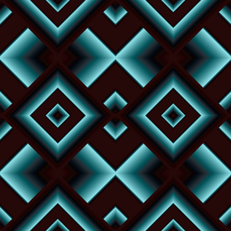 Dark matte seamless pattern of diamonds shining turquoiseのイラスト素材