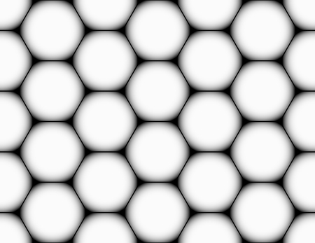 Seamless illusion in the form with a smooth transition between circles and hexagons similar to a...