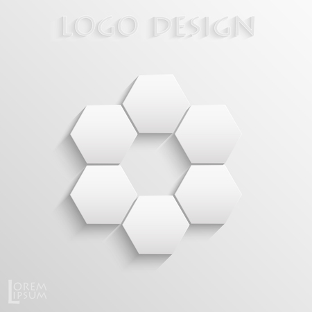 Paper with convex hexagons pattern.のイラスト素材