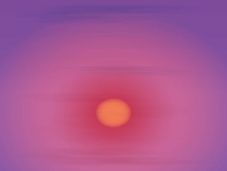 Pink sky with clouds against a low sun. Frosty haze at dawn. Sunset in the spring.のイラスト素材