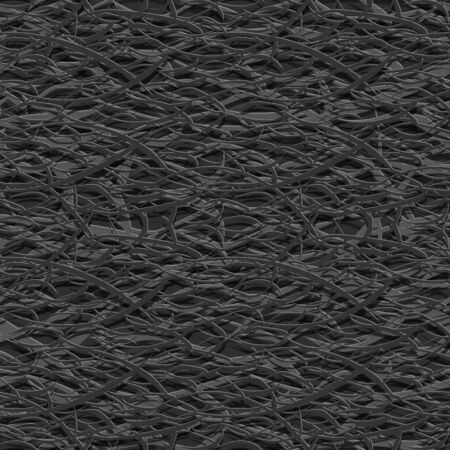 Abstract seamless  background. Long narrow paper strips of dark color are tightly intertwined in a complex chaotic pattern.のイラスト素材