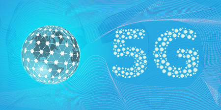 world globe and sign of 5G network next generation of mobile internet connectivity. also good as...
