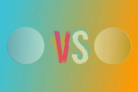 abstract vs versus background for difference comparison. Vector illustration templateのイラスト素材