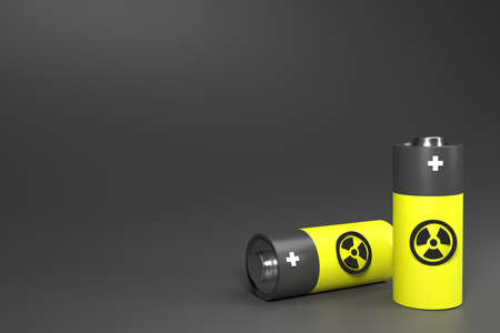 nuclear power batteries concept. 3d render illustrationの写真素材