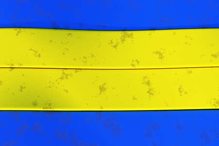 abstract wallpaper stripes in blue and yellow colors like national flag of Ukraine. 3d illustration renderの写真素材