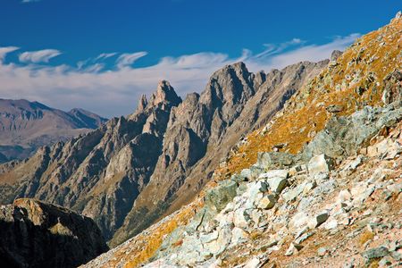 Mountains against the sky