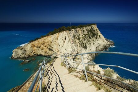 The prospect of Yonské sea in the bay Katsiki Greece.の写真素材
