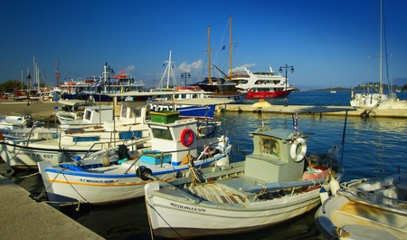 Harbor on the island of Kefalonia.のeditorial素材
