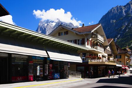 Mountain hotel in Grindelwald.のeditorial素材