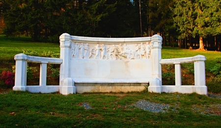 Autumn nature and spa park.の写真素材