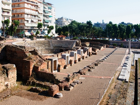Historic monuments in the center of Thessaloniki.の写真素材