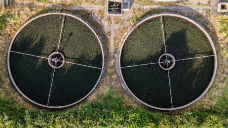 Amazing sunset on a golf-courseの写真素材