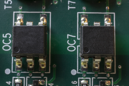 Conductors and transistors on the board