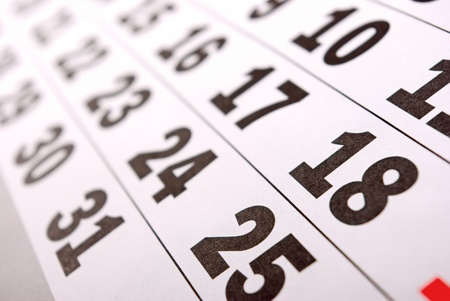 Page of calendar a close-upの写真素材