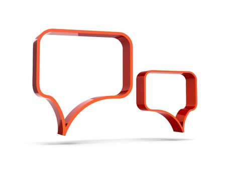3d red chat iconsの写真素材
