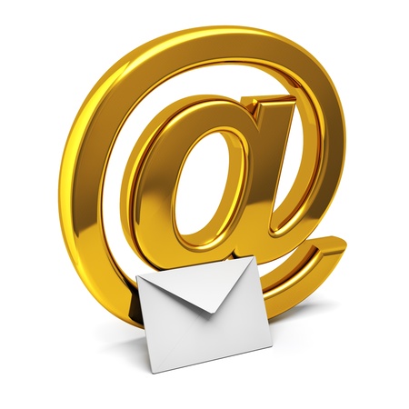 Three dimensional icon of e-mailの写真素材