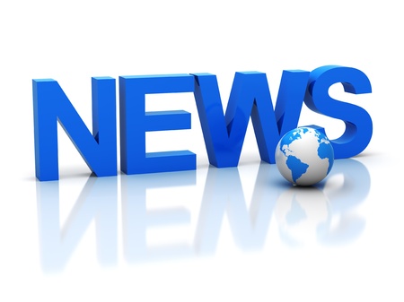 The three-dimensional word "news" の写真素材