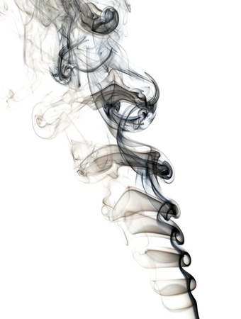 Photo of abstract smoke isolated on a white backgroundの写真素材