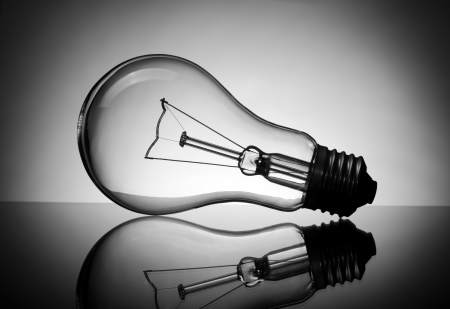  Photography of incandescent lamp on a glassの写真素材