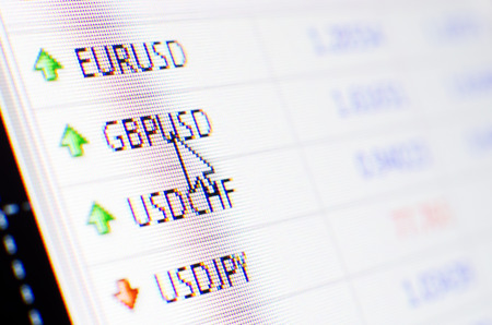 Currency exchange rate for forex marketの写真素材