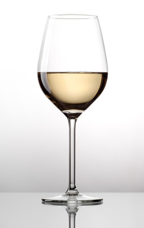 Wine glass photo on white backgroundの写真素材