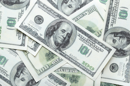 Background of many one hundred dollars