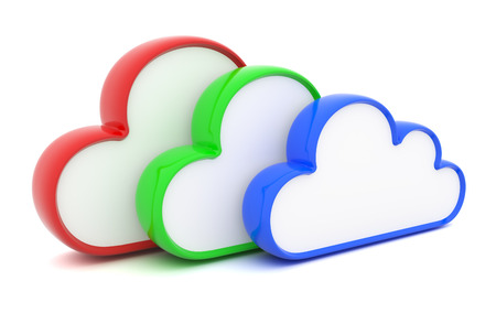 Illustration 3d of clouds storage conceptの写真素材