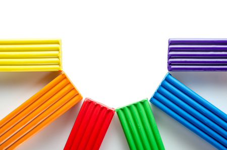 Multicolored plasticine isolated.Child educationの写真素材