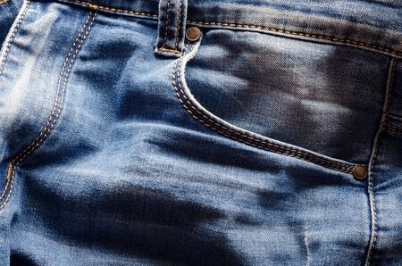Close-up denim jeans pocket pantsの写真素材