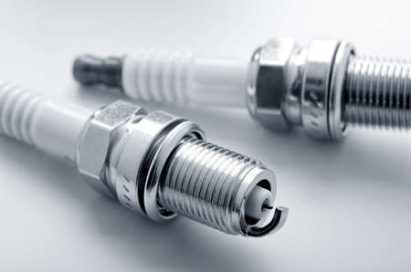 Automotive spark plugs close-upの写真素材
