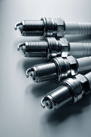 Automotive spare parts spark plugs close-upの写真素材
