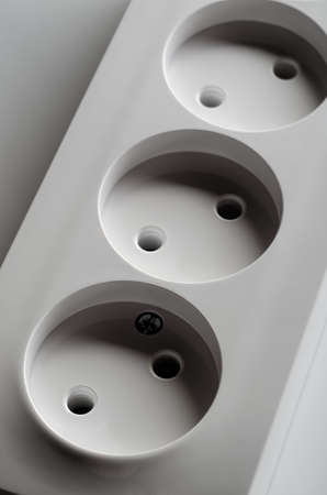 Unplugged European Power Socket close-upの写真素材