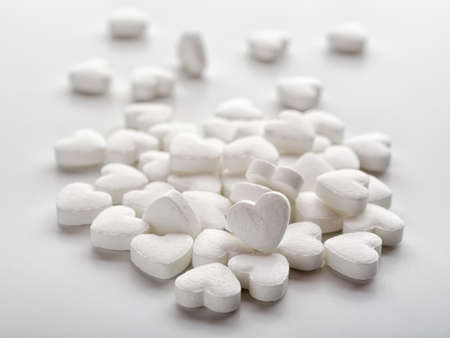 Pills as a heart form closeupの写真素材