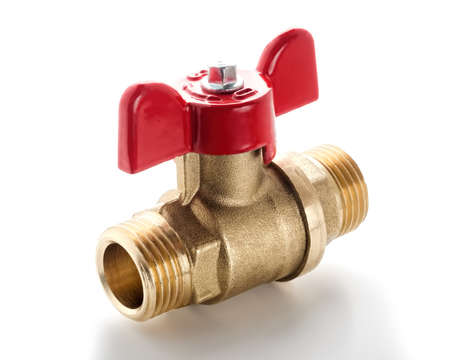 Water valve isolated on white backgroundの写真素材