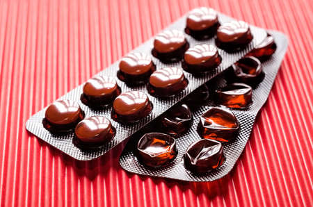 Empty used blisters pack of pillsの写真素材