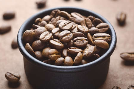 Bowl with coffee beansの写真素材