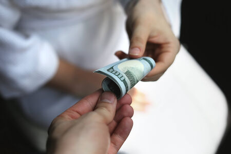 arms transfer moneyの写真素材