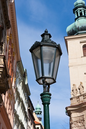 vintage street lantern in Pragueの写真素材