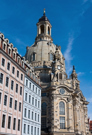 Dresden Cathedral in nice sunny dayの写真素材