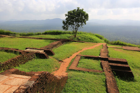 ruins of old Sigiriya castle, Sri Lankaの写真素材