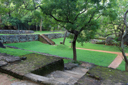 Garden in Sirigiya Castle, Sri lankaの写真素材