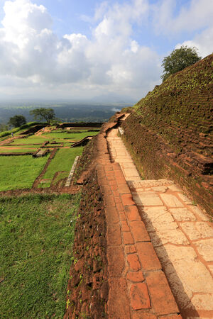 old walls in Sigiriya castle, Sri lanka の写真素材