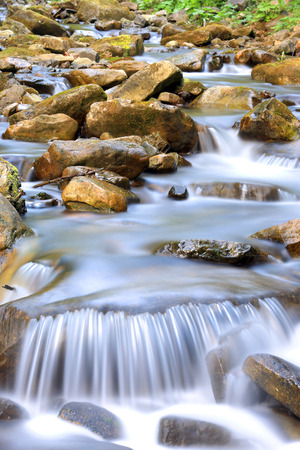 nice cascade of mountain riverの写真素材