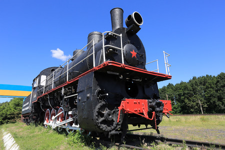 old steam locomotive. Take in Ukraineのeditorial素材