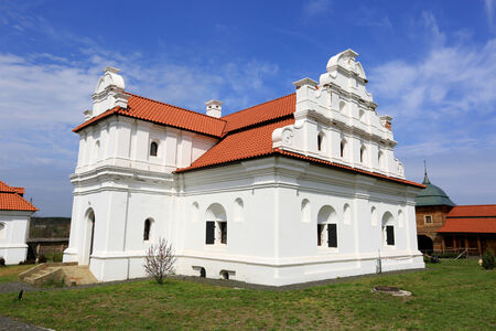 reconstructed church in National Historic and Architectural Complex "Residence Bohdan Khmelnytsky".Ukraine, Chyhyryn townの写真素材